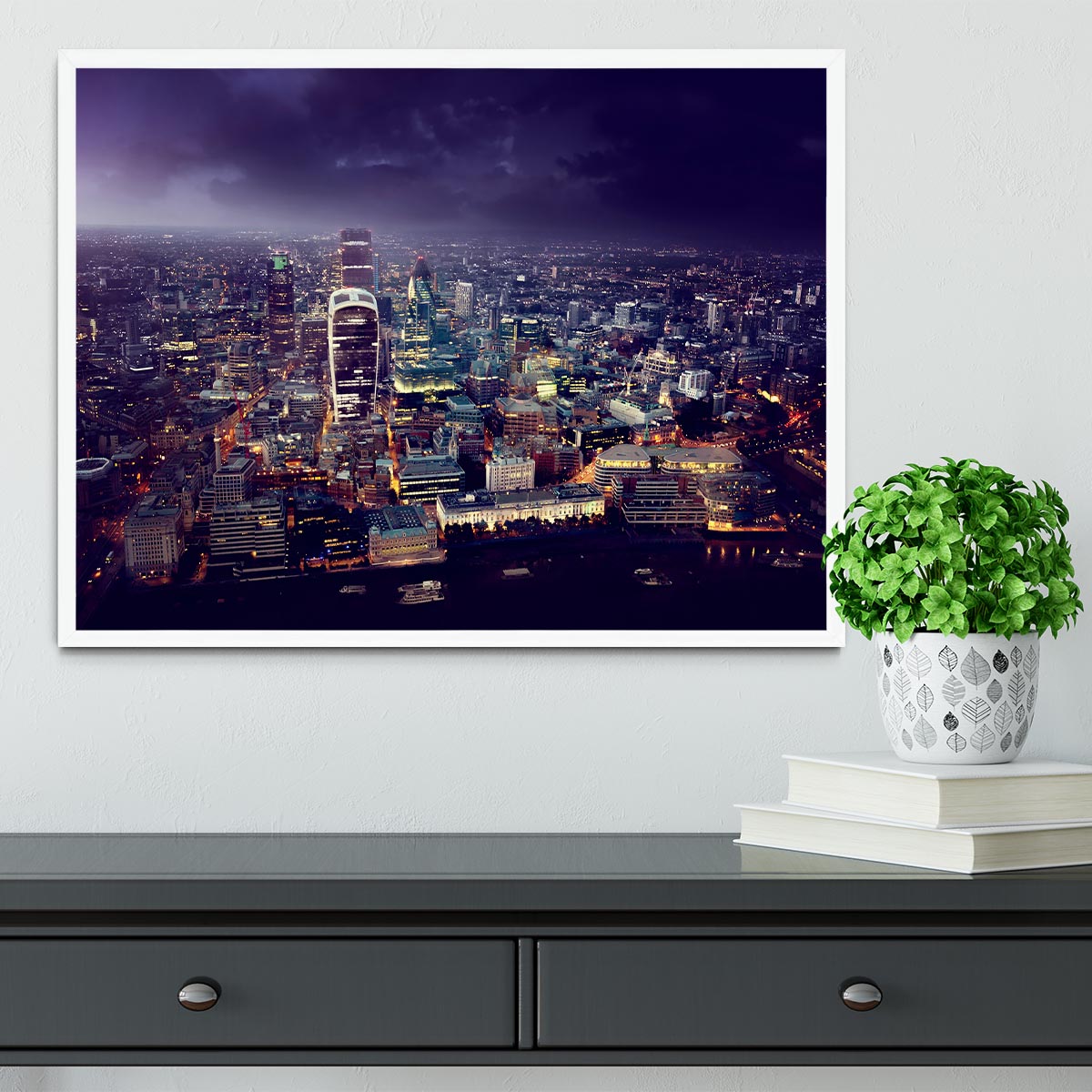 City of London At Sunset Framed Print - Canvas Art Rocks -6