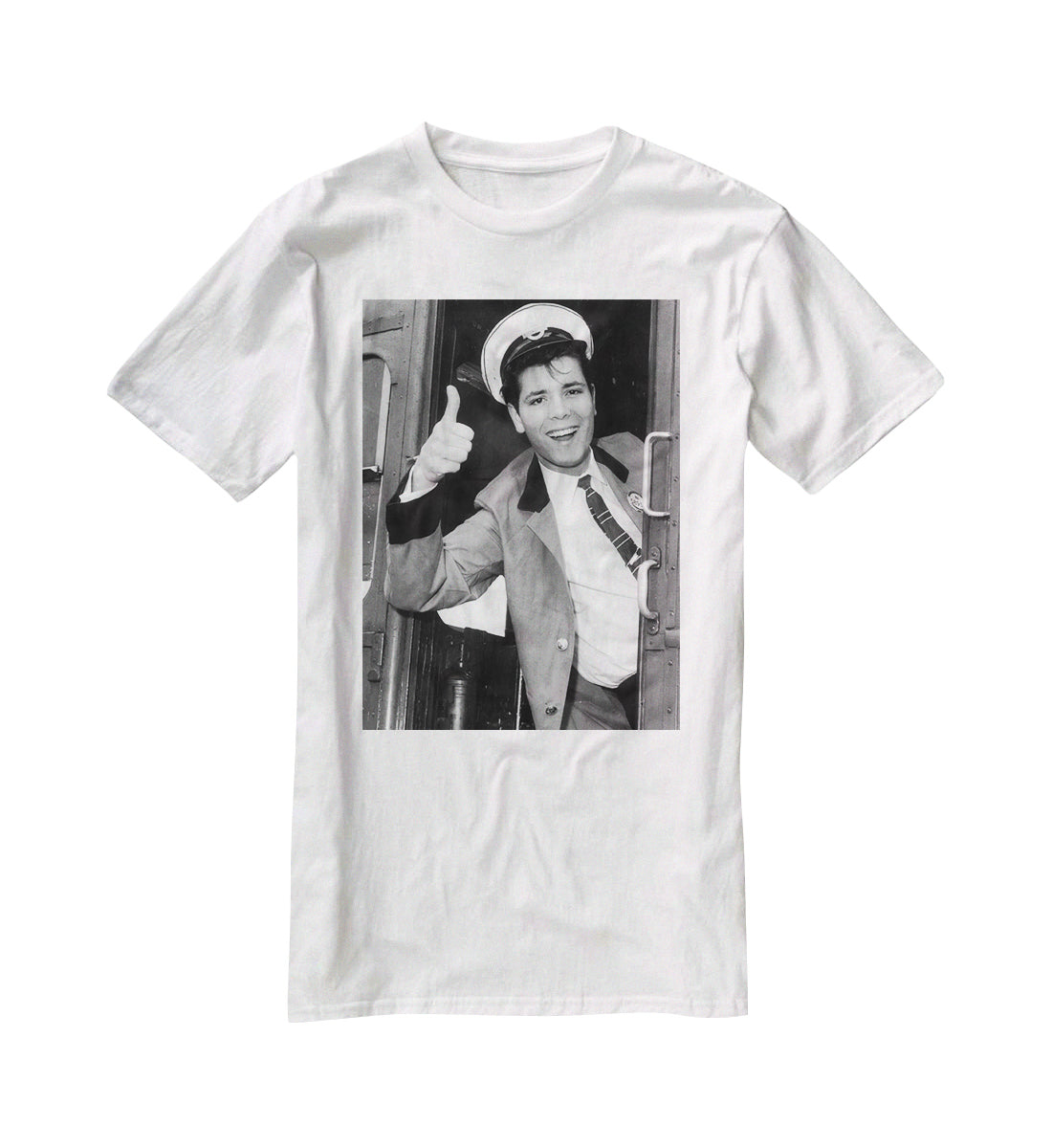 Cliff Richard on a bus T-Shirt - Canvas Art Rocks - 5