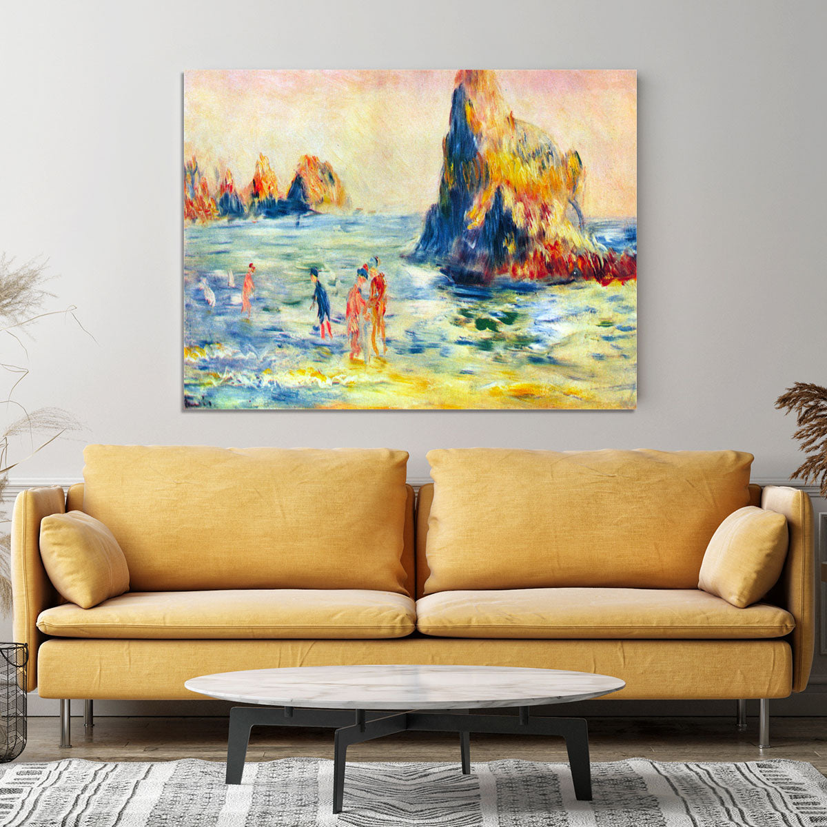 Cliffs at Guernsey by Renoir Canvas Print or Poster - Canvas Art Rocks - 4