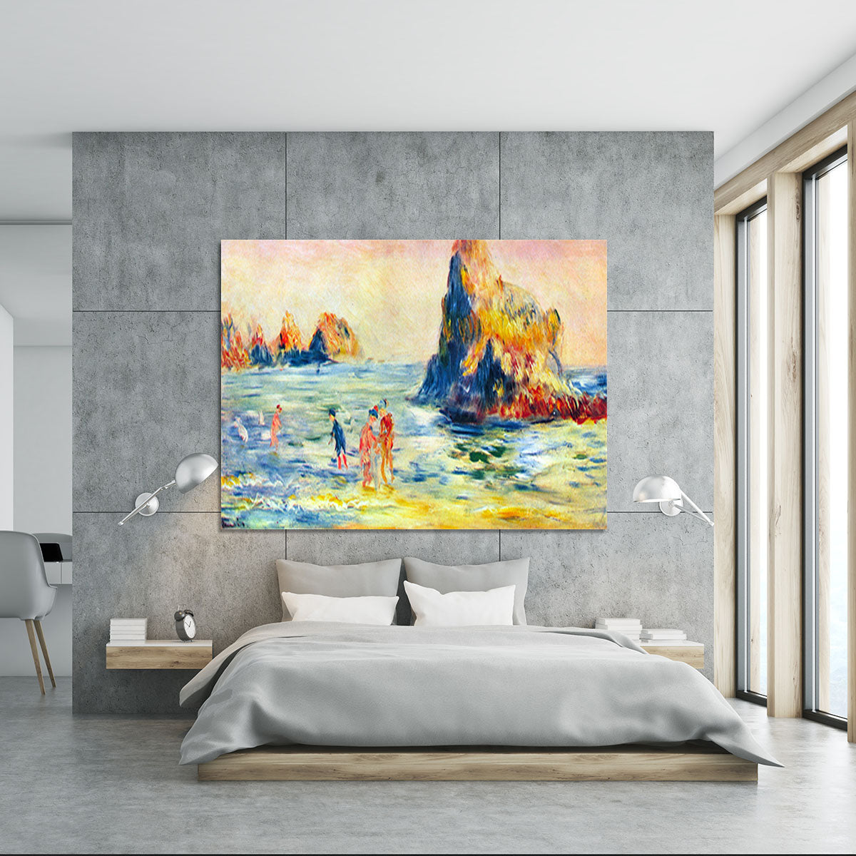 Cliffs at Guernsey by Renoir Canvas Print or Poster - Canvas Art Rocks - 5