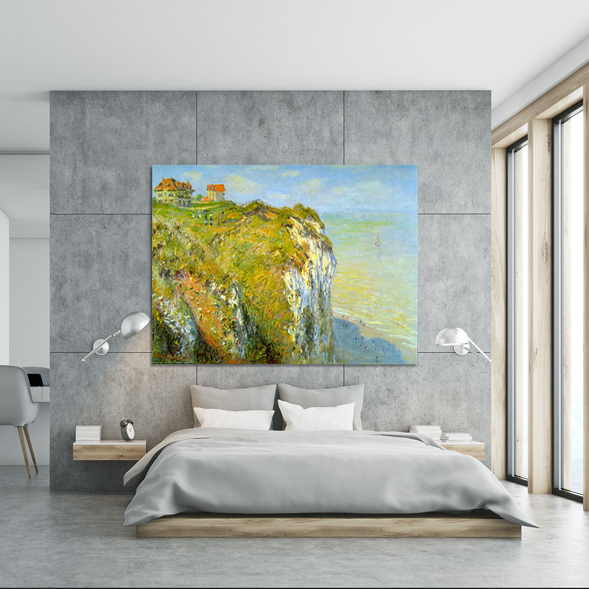 Cliffs by Monet Canvas Print or Poster - Canvas Art Rocks - 5