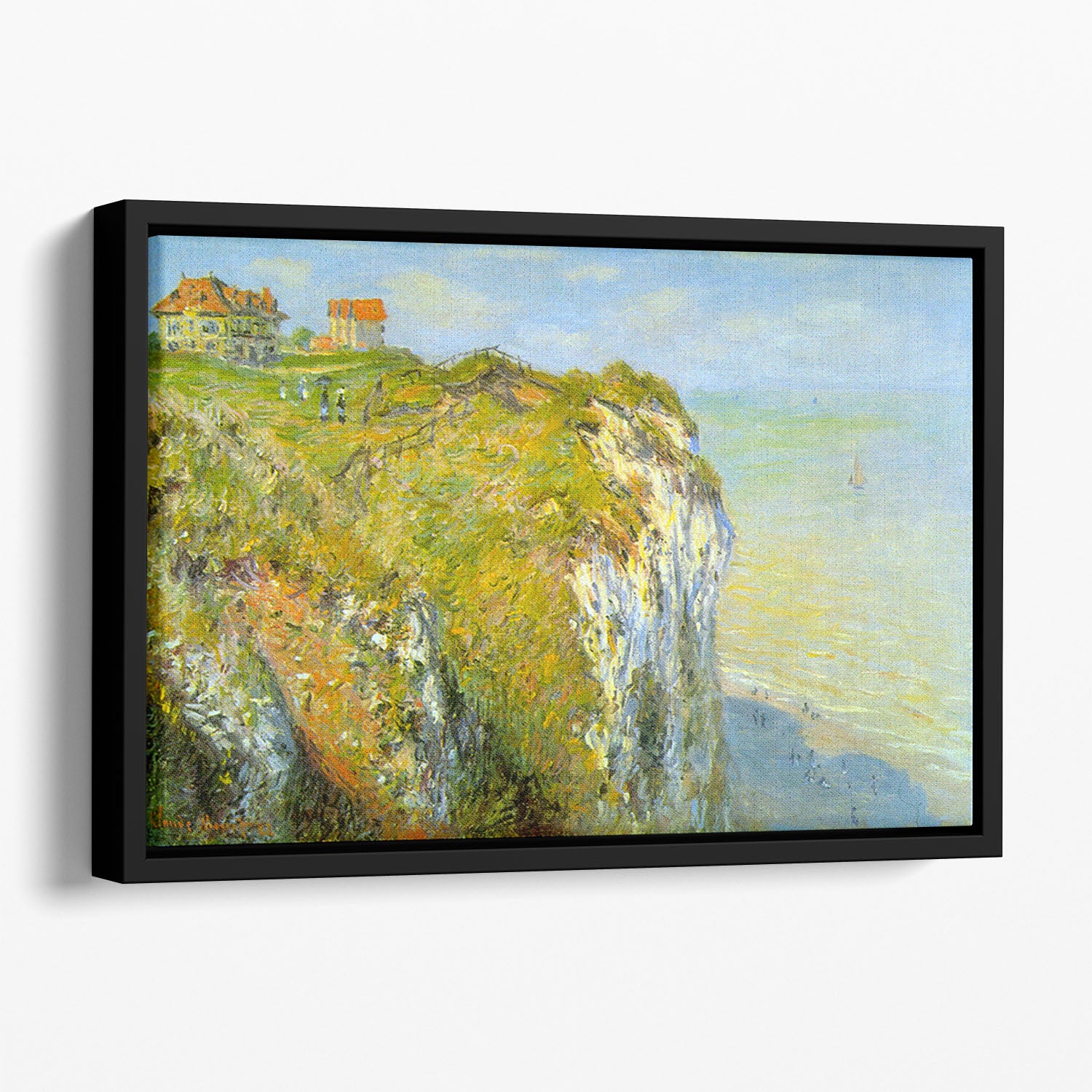 Cliffs by Monet Floating Framed Canvas