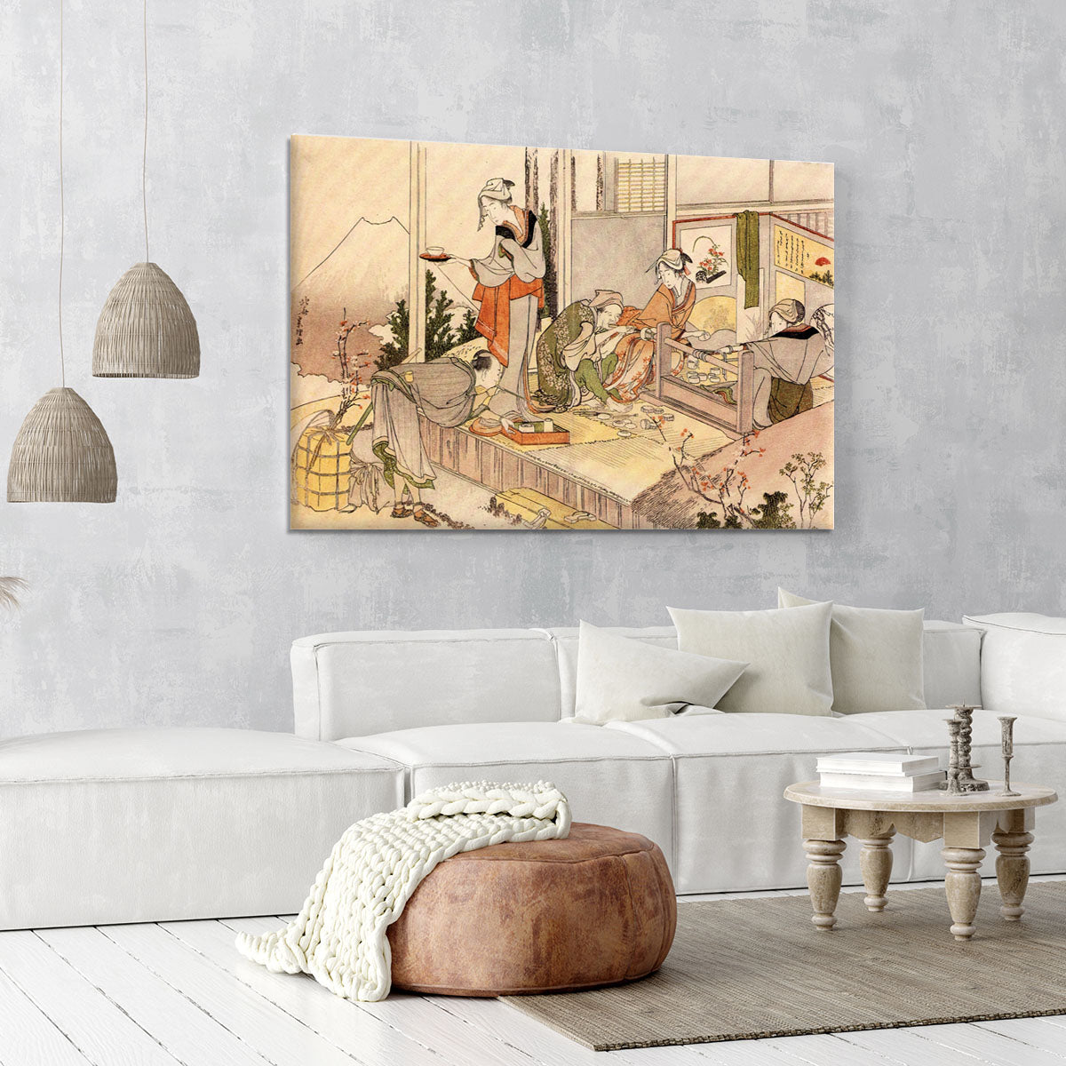 Close to mount Fuji by Hokusai Canvas Print or Poster - Canvas Art Rocks - 6