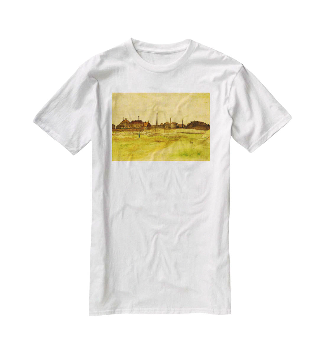 Coalmine in the Borinage by Van Gogh T-Shirt - Canvas Art Rocks - 5