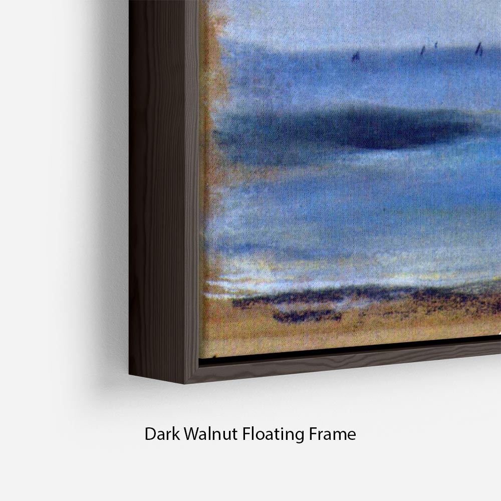 Coastal strip at sunset by Degas Floating Frame Canvas - Canvas Art Rocks - 6