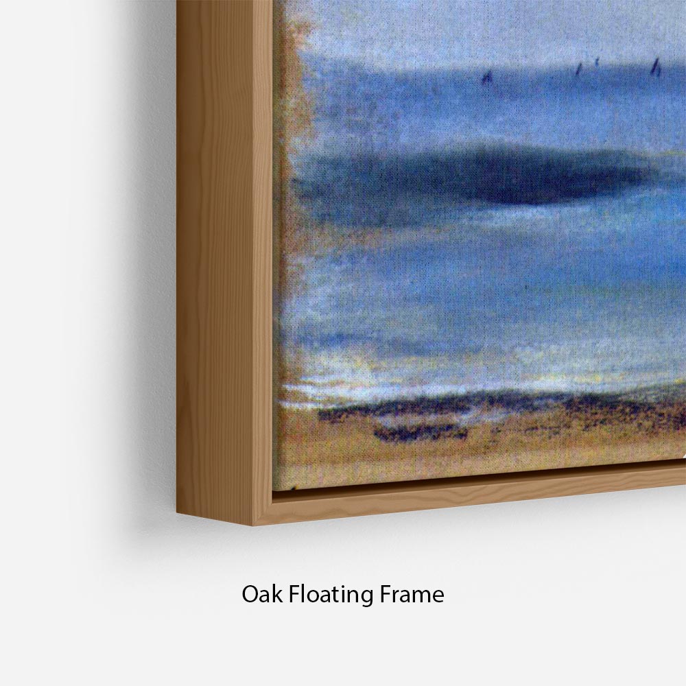 Coastal strip at sunset by Degas Floating Frame Canvas - Canvas Art Rocks - 10