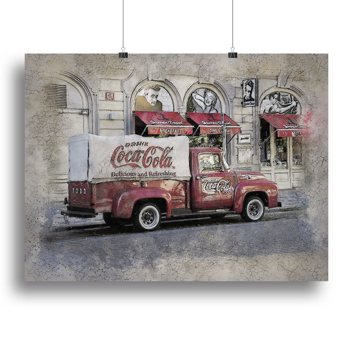 Coca Cola Van Painting Canvas Print or Poster - Canvas Art Rocks - 2