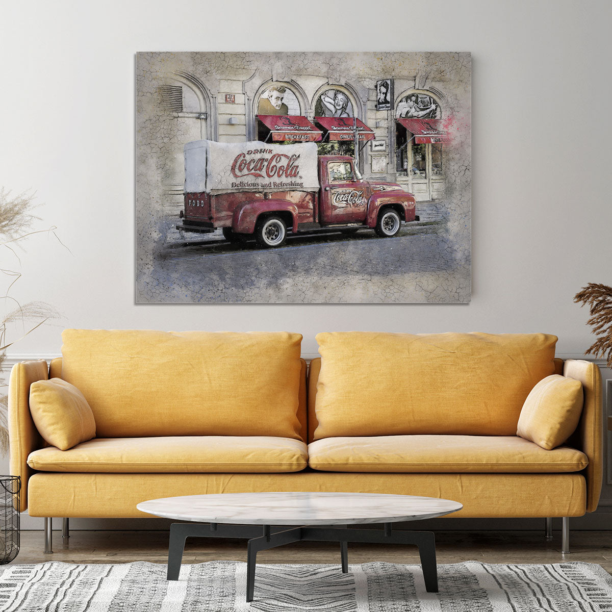 Coca Cola Van Painting Canvas Print or Poster - Canvas Art Rocks - 4