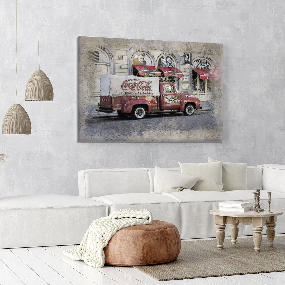 Coca Cola Van Painting Canvas Print or Poster - Canvas Art Rocks - 6