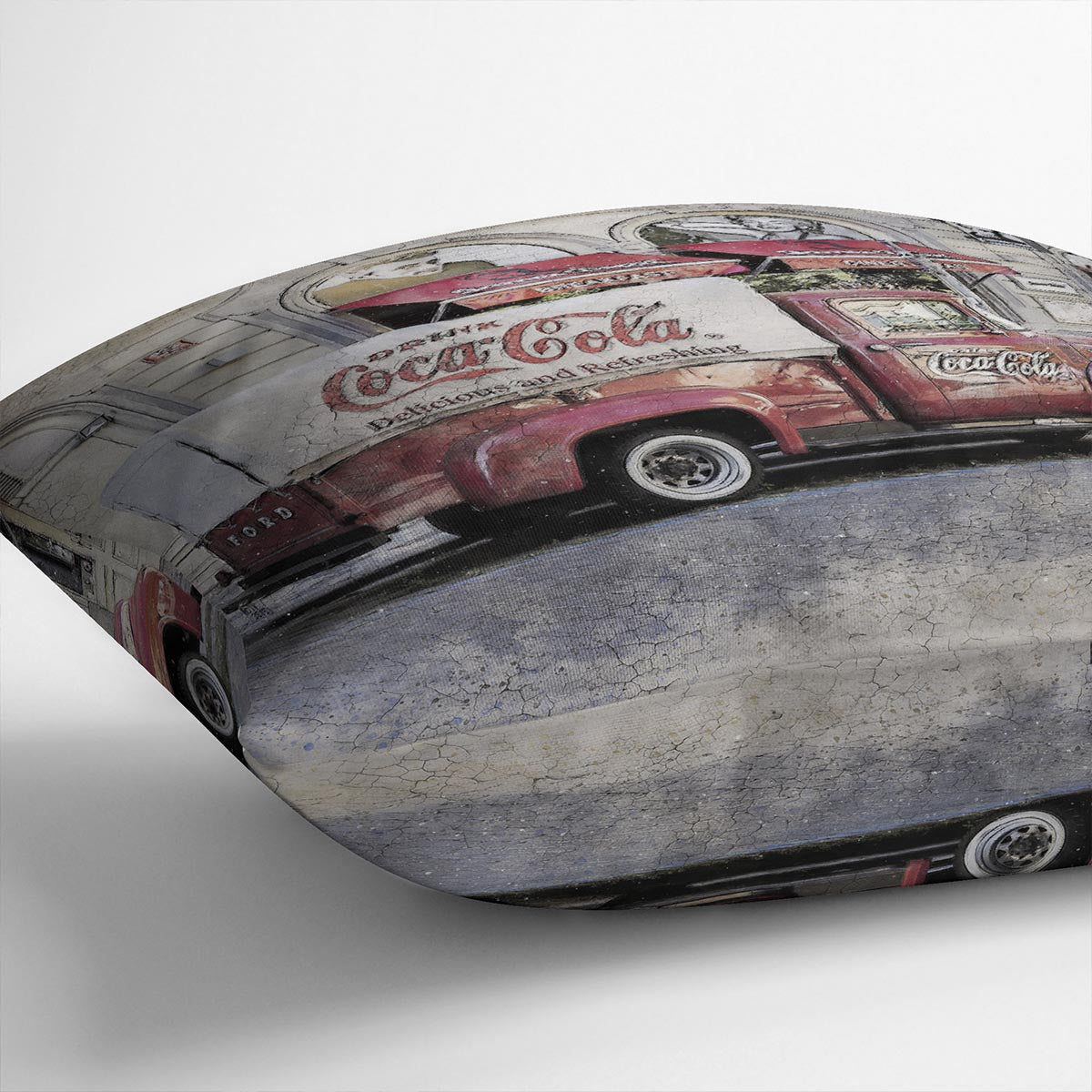 Coca Cola Van Painting Cushion