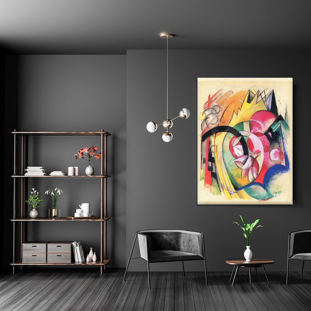 Colored flowers by Franz Marc Canvas Print or Poster - Canvas Art Rocks - 5