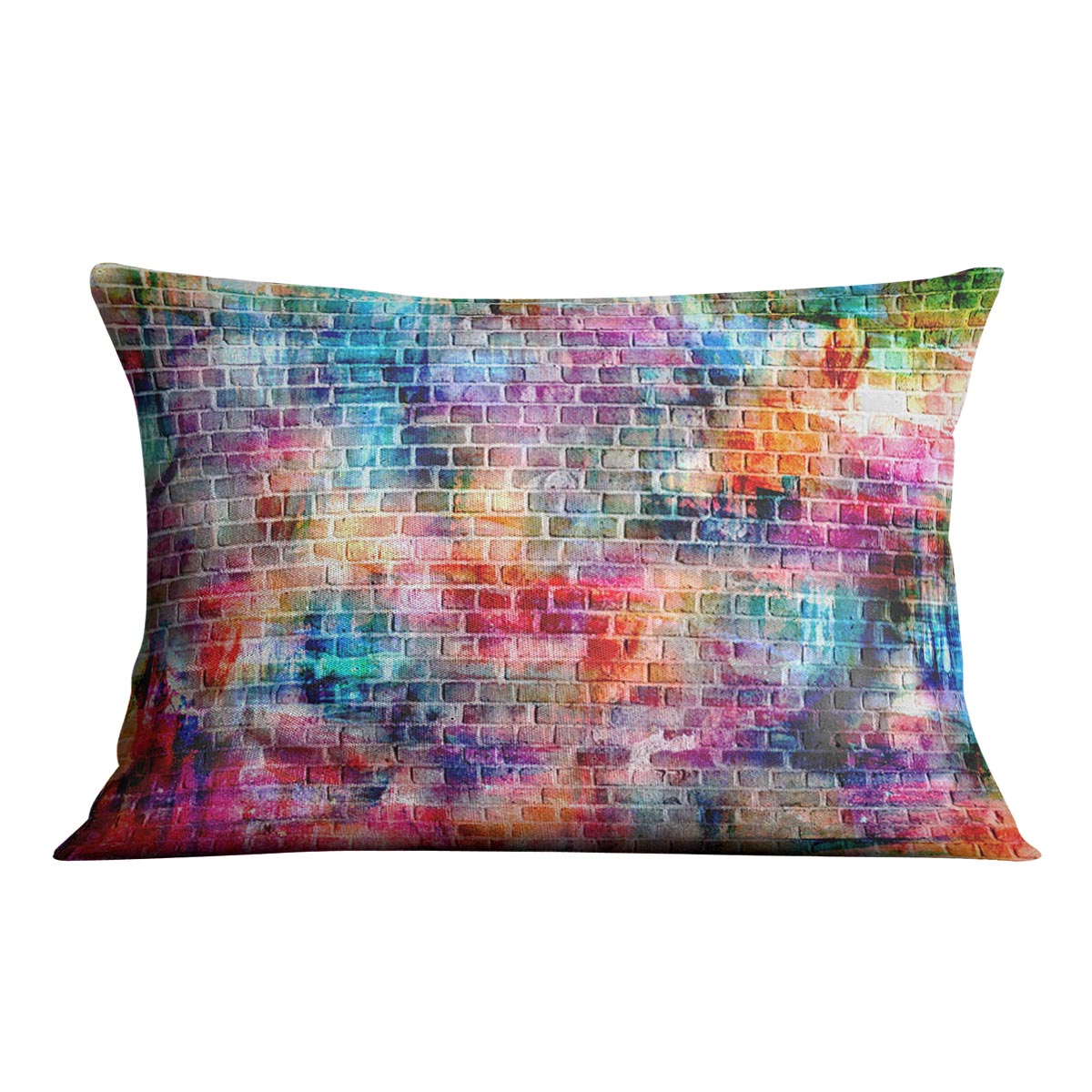 Colorful wall painting art Cushion - Canvas Art Rocks - 4