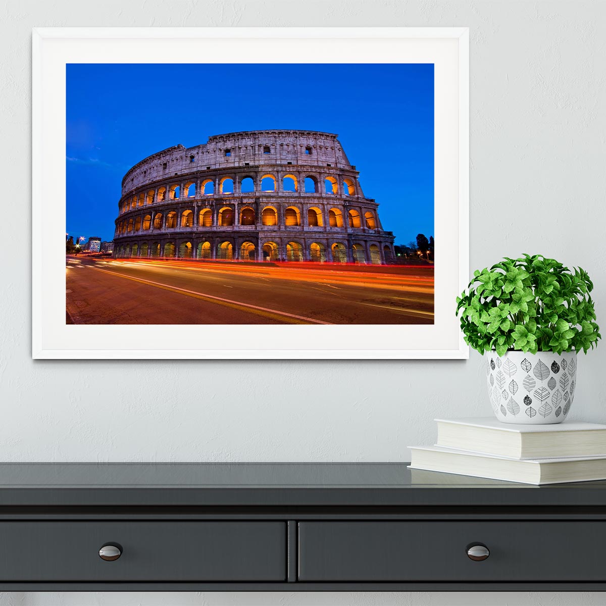 Colosseum at dusk Framed Print - Canvas Art Rocks - 5