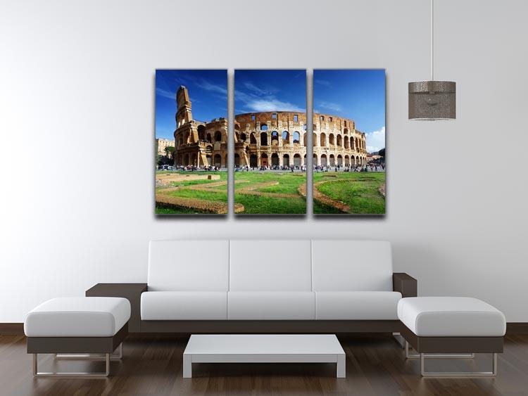 Colosseum in Rome Italy 3 Split Panel Canvas Print - Canvas Art Rocks - 3
