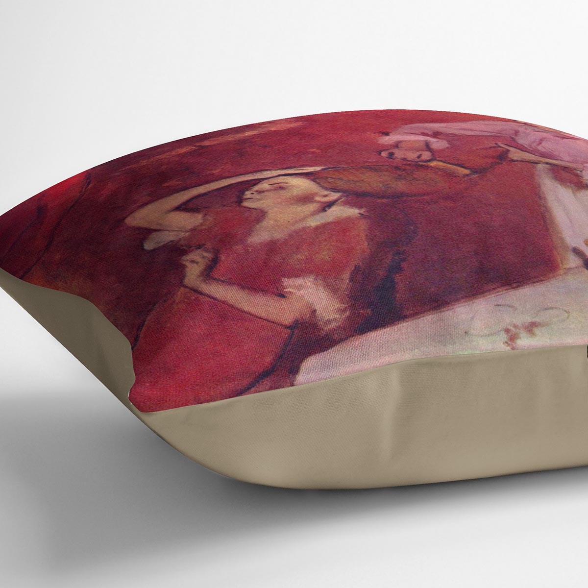 Combing hair by Degas Cushion