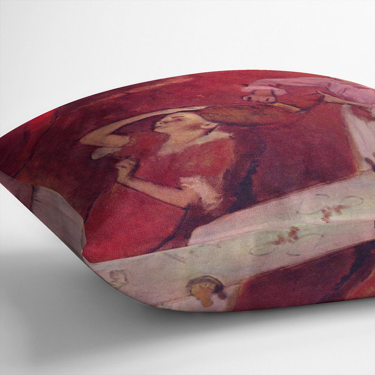 Combing hair by Degas Cushion