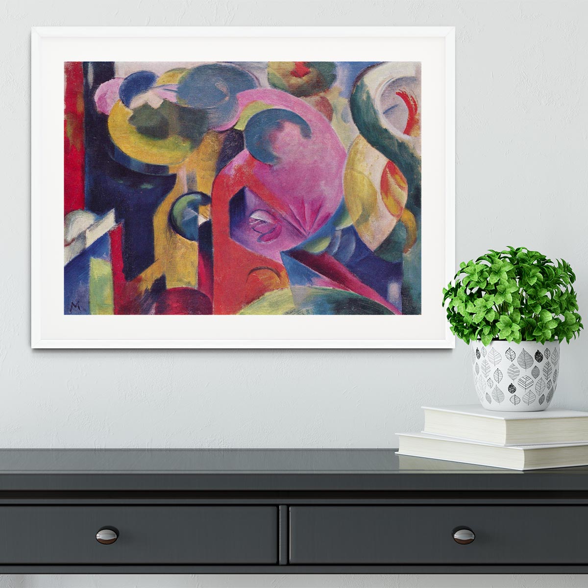 Composition III by Franz Marc Framed Print - Canvas Art Rocks - 5