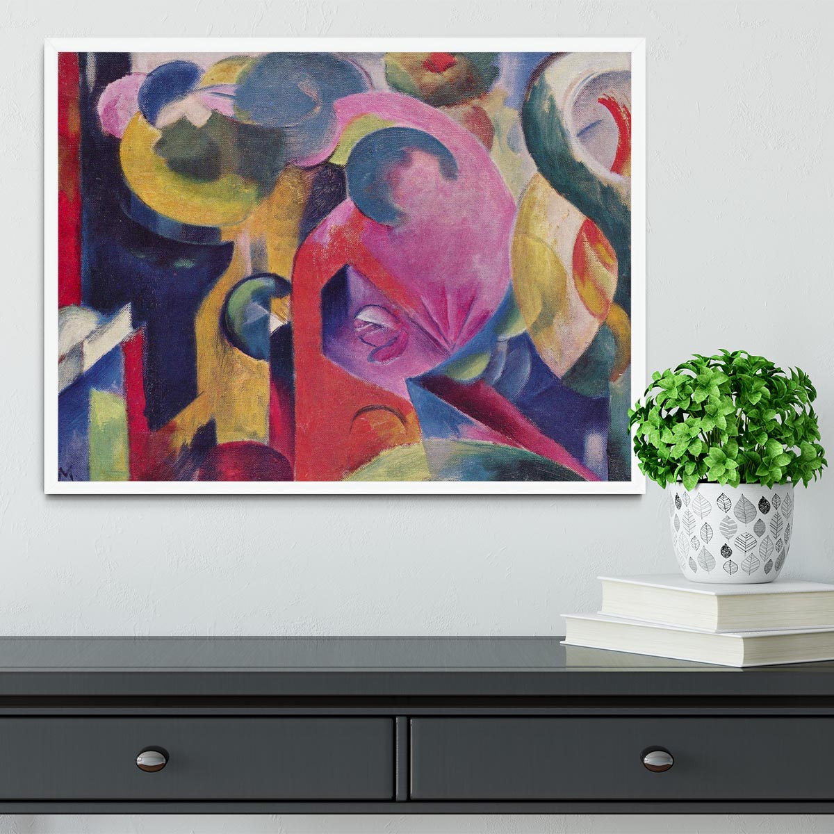 Composition III by Franz Marc Framed Print - Canvas Art Rocks -6