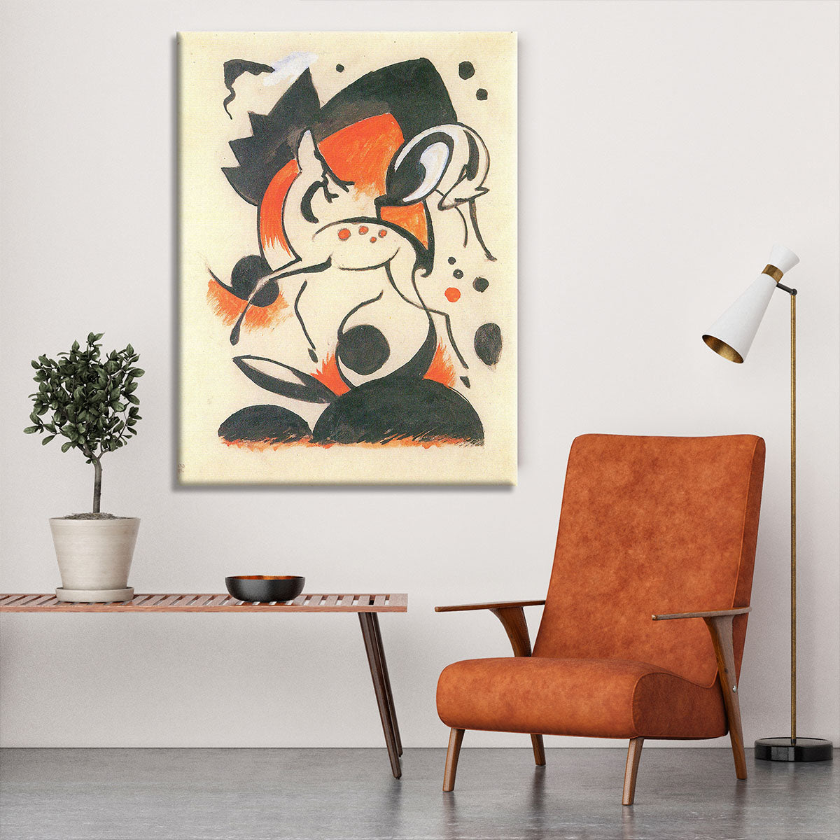 Composition with two deer by Franz Marc Canvas Print or Poster - Canvas Art Rocks - 6