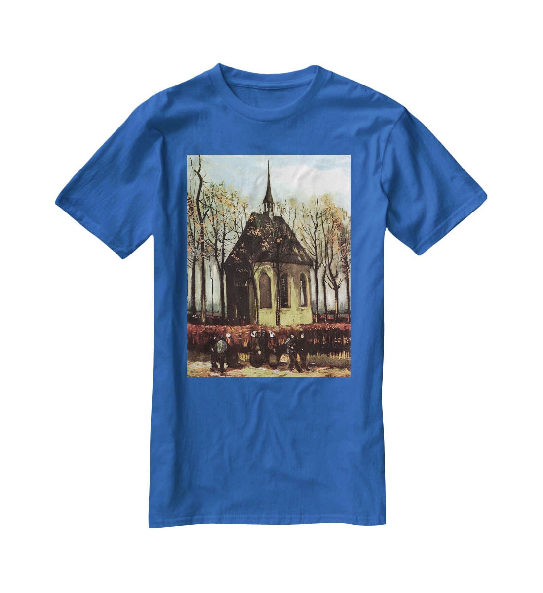 Congregation Leaving the Reformed Church in Nuenen by Van Gogh T-Shirt - Canvas Art Rocks - 2