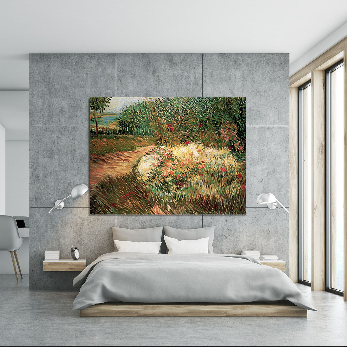 Corner of Voyer d Argenson Park at Asnieres by Van Gogh Canvas Print or Poster - Canvas Art Rocks - 5