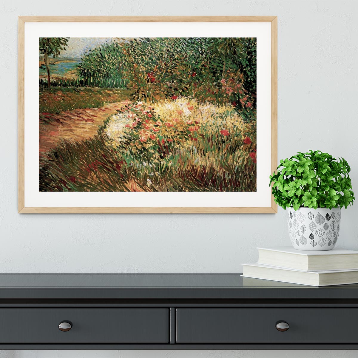 Corner of Voyer d Argenson Park at Asnieres by Van Gogh Framed Print - Canvas Art Rocks - 3
