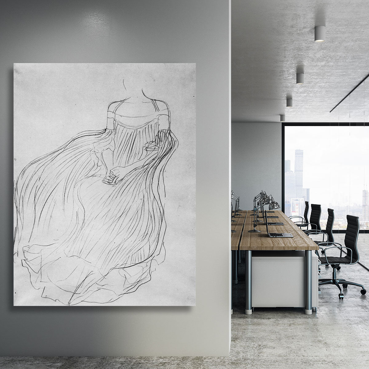 Costume study by Klimt Canvas Print or Poster - Canvas Art Rocks - 3