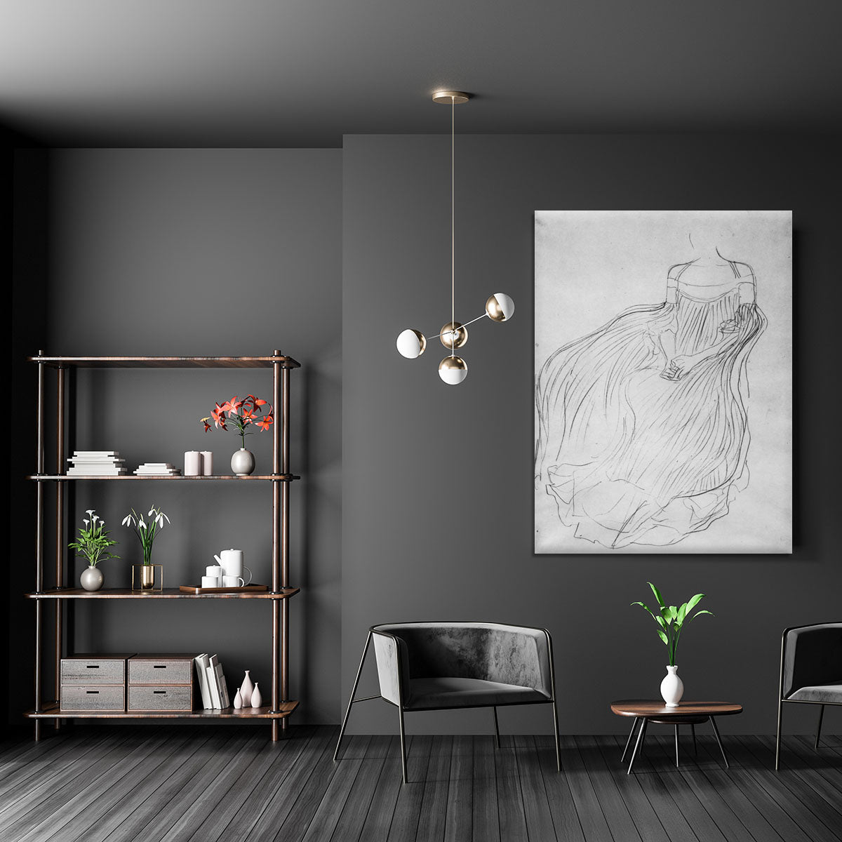 Costume study by Klimt Canvas Print or Poster - Canvas Art Rocks - 5