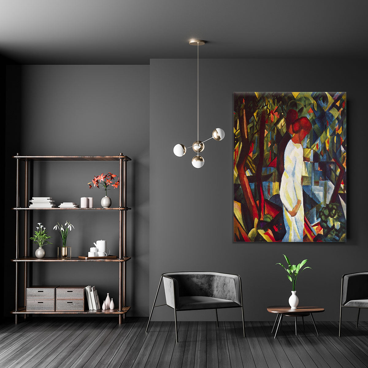 Couple in the forest by Macke Canvas Print or Poster - Canvas Art Rocks - 5