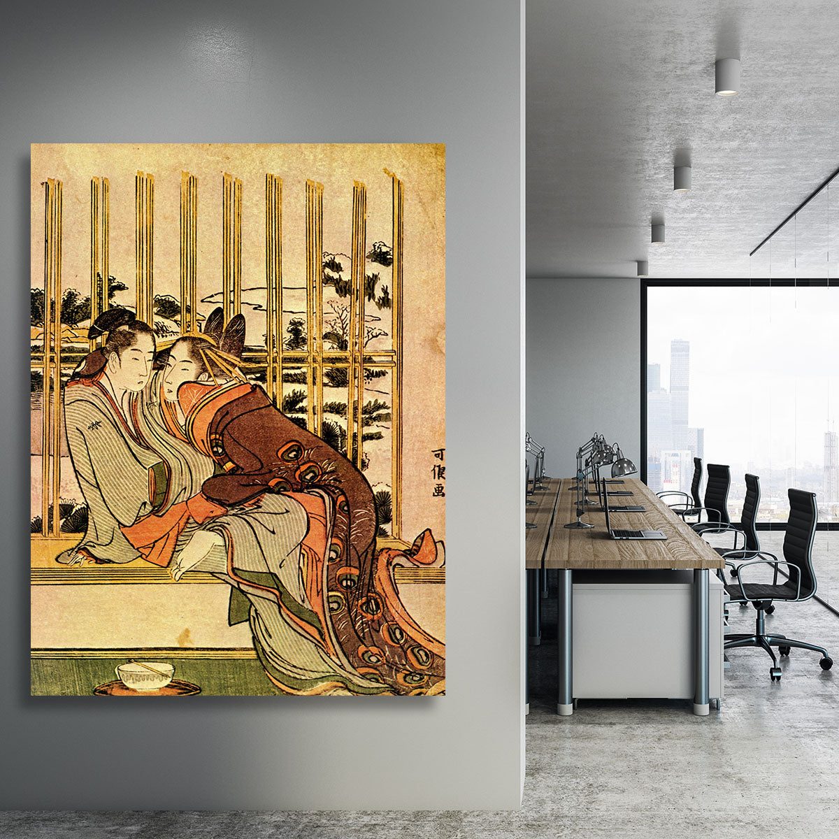 Couples by Hokusai Canvas Print or Poster - Canvas Art Rocks - 3