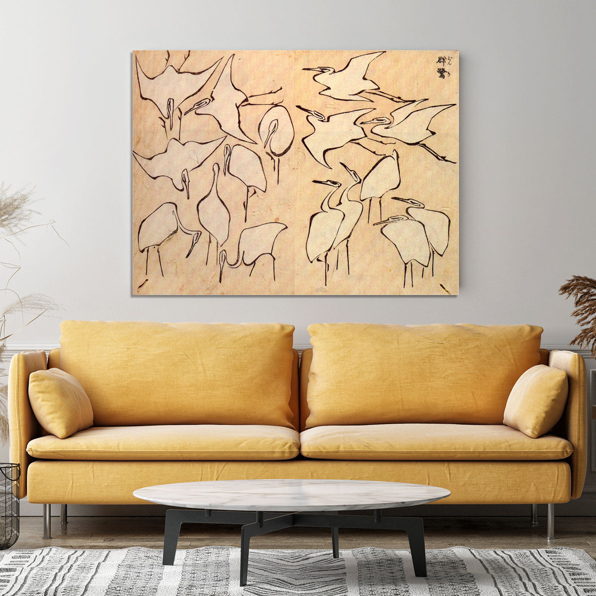 Cranes by Hokusai Canvas Print or Poster - Canvas Art Rocks - 4