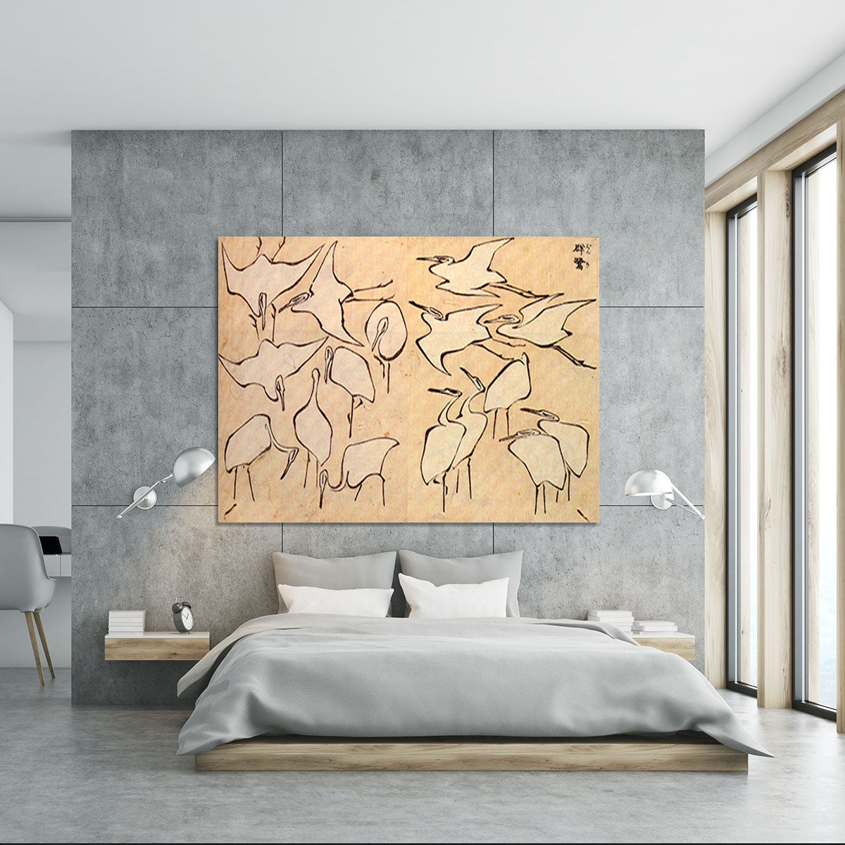 Cranes by Hokusai Canvas Print or Poster - Canvas Art Rocks - 5