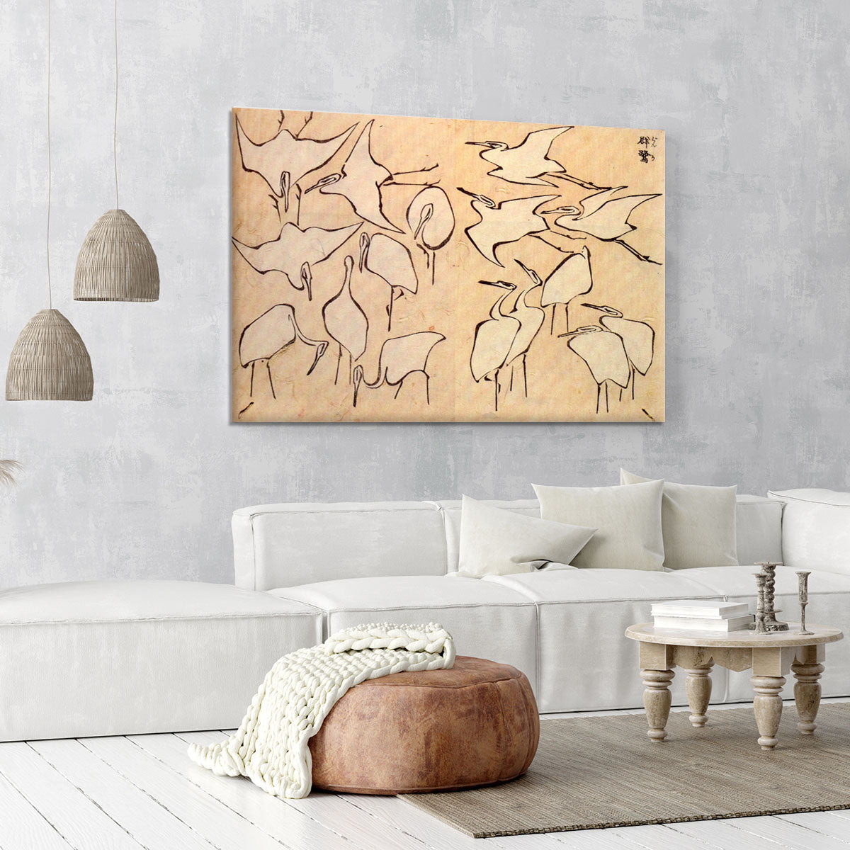 Cranes by Hokusai Canvas Print or Poster - Canvas Art Rocks - 6