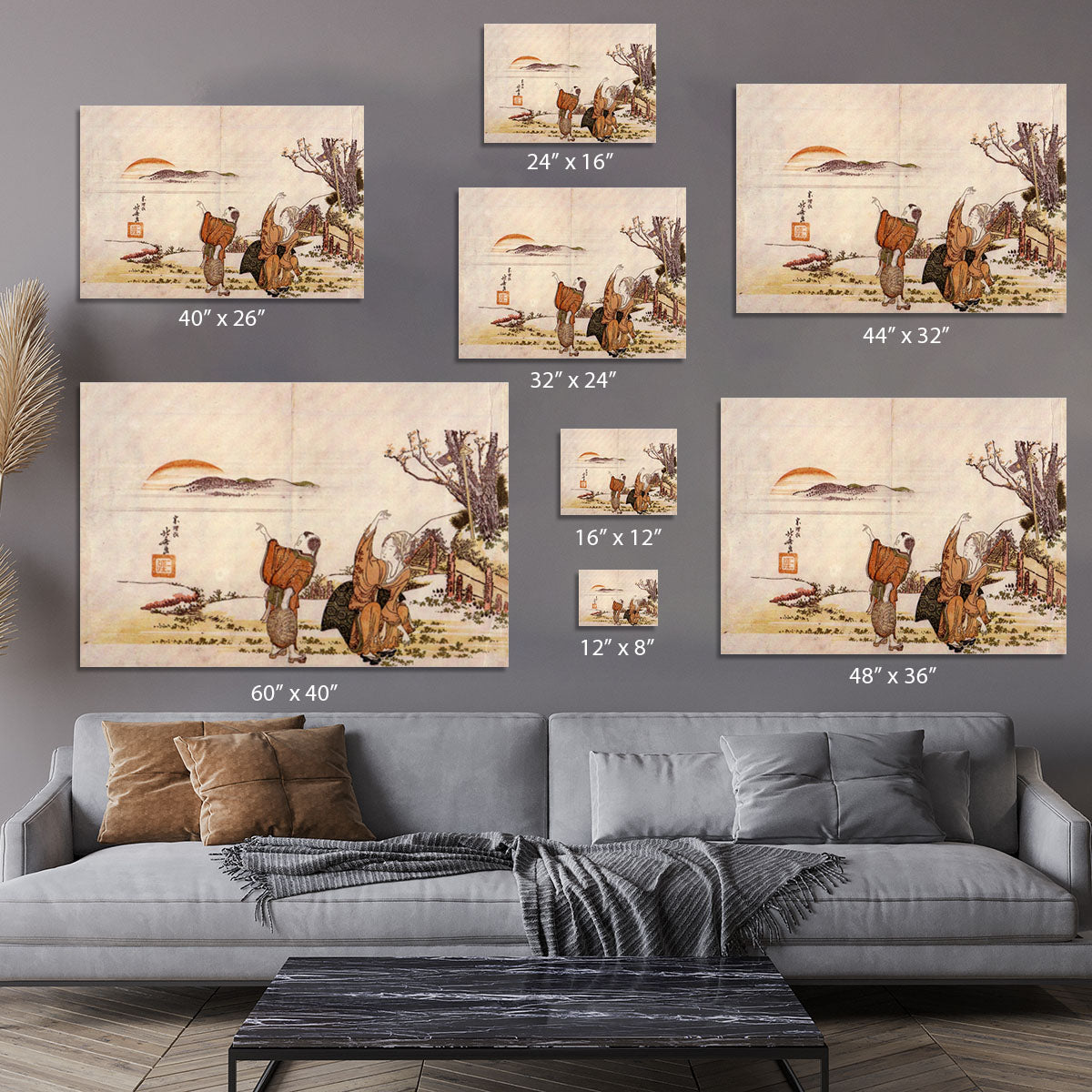 Crazy poetry by Hokusai Canvas Print or Poster - Canvas Art Rocks - 7