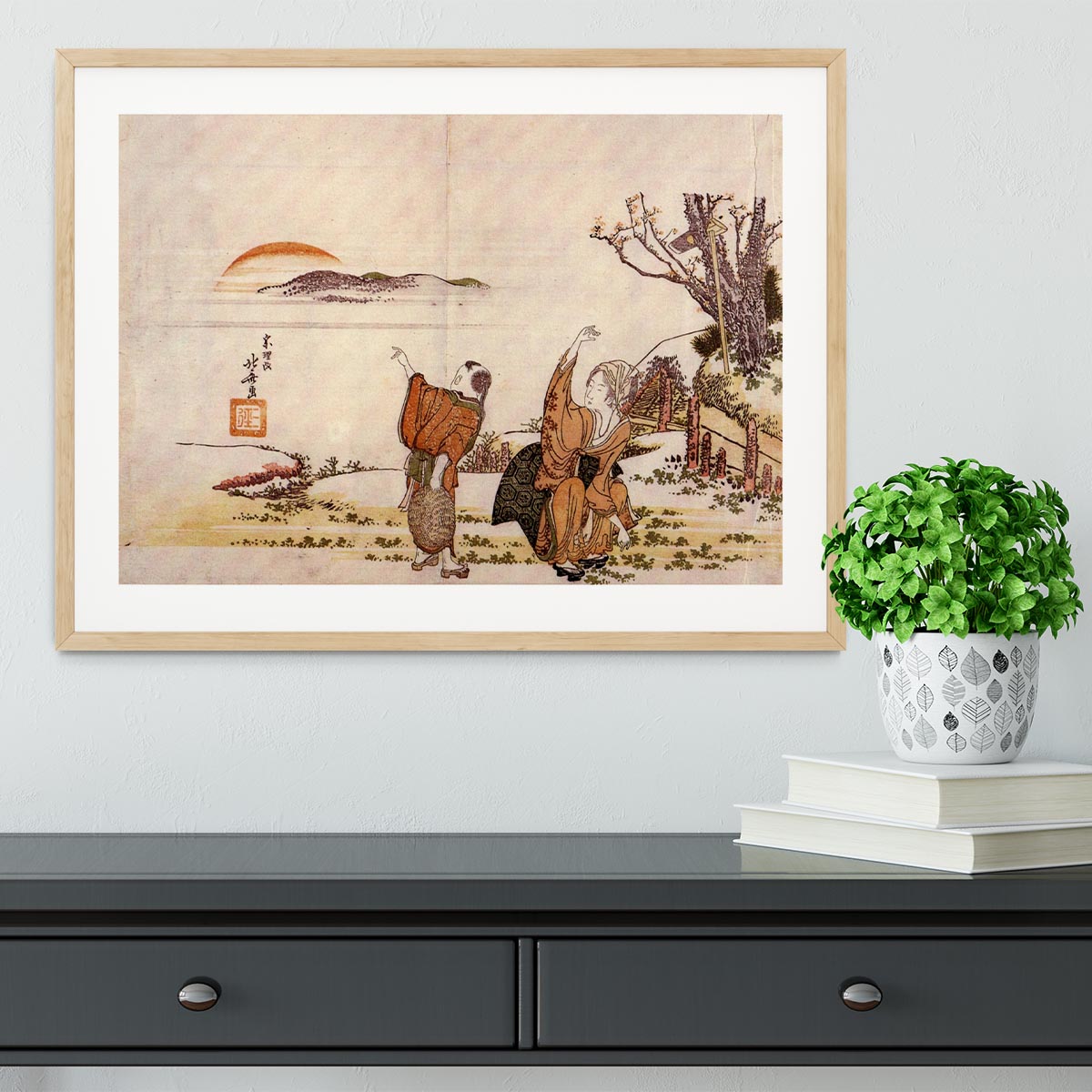 Crazy poetry by Hokusai Framed Print - Canvas Art Rocks - 3