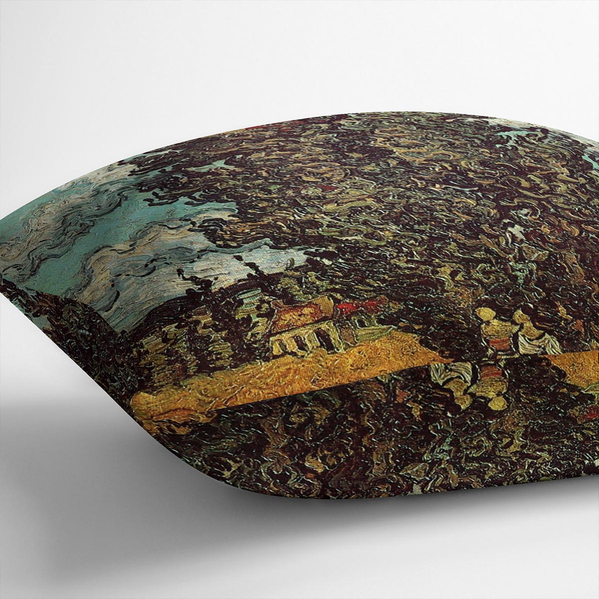 Cypresses and Two Women by Van Gogh Cushion