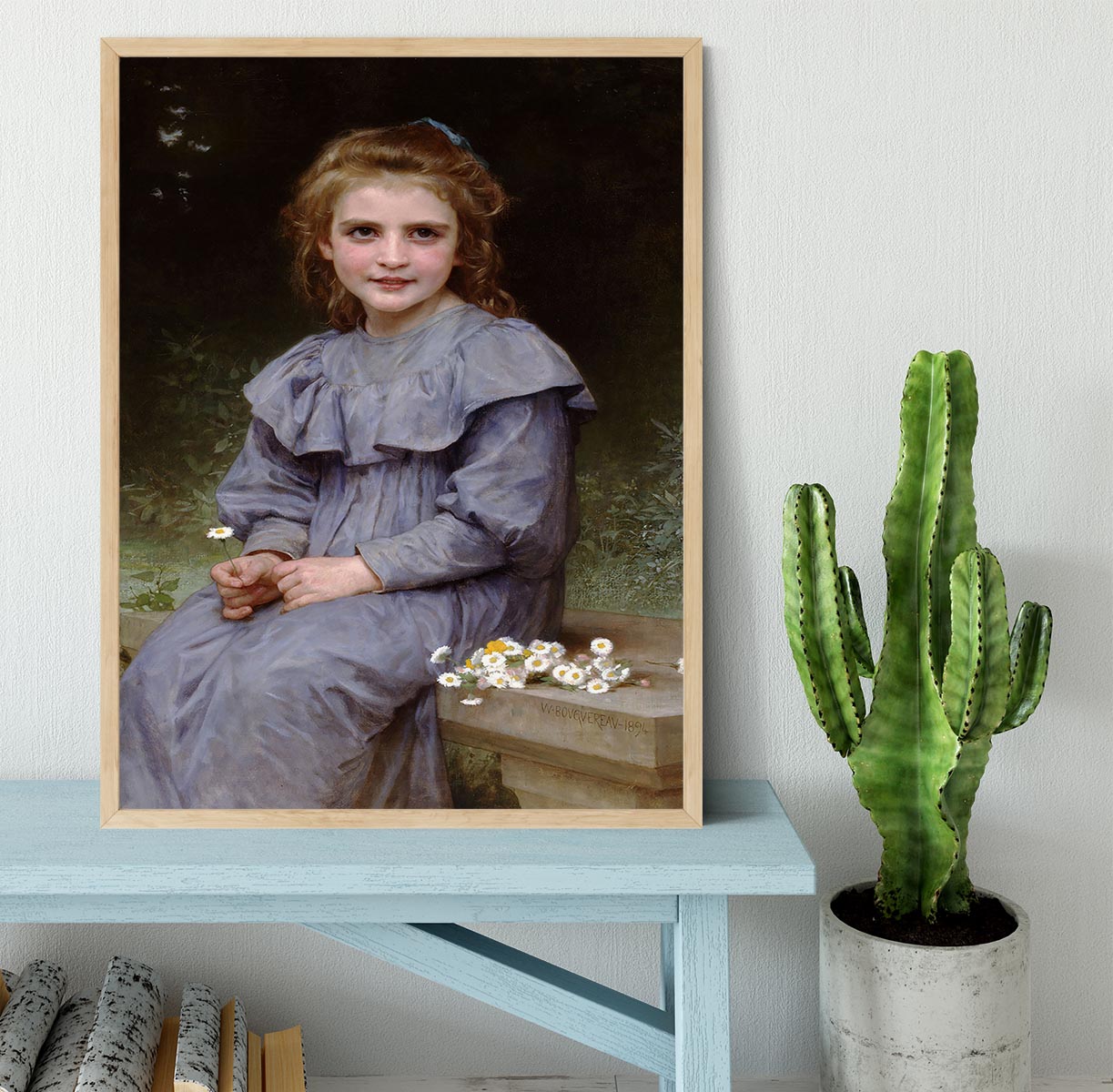 Daisies By Bouguereau Framed Print - Canvas Art Rocks - 4
