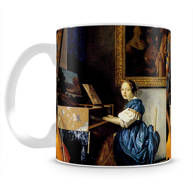 Dame on spinet by Vermeer Mug - Canvas Art Rocks - 1