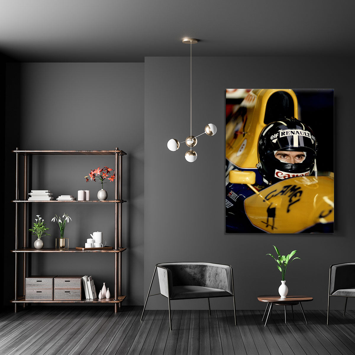 Damon Hill at Silverstone Canvas Print or Poster - Canvas Art Rocks - 5
