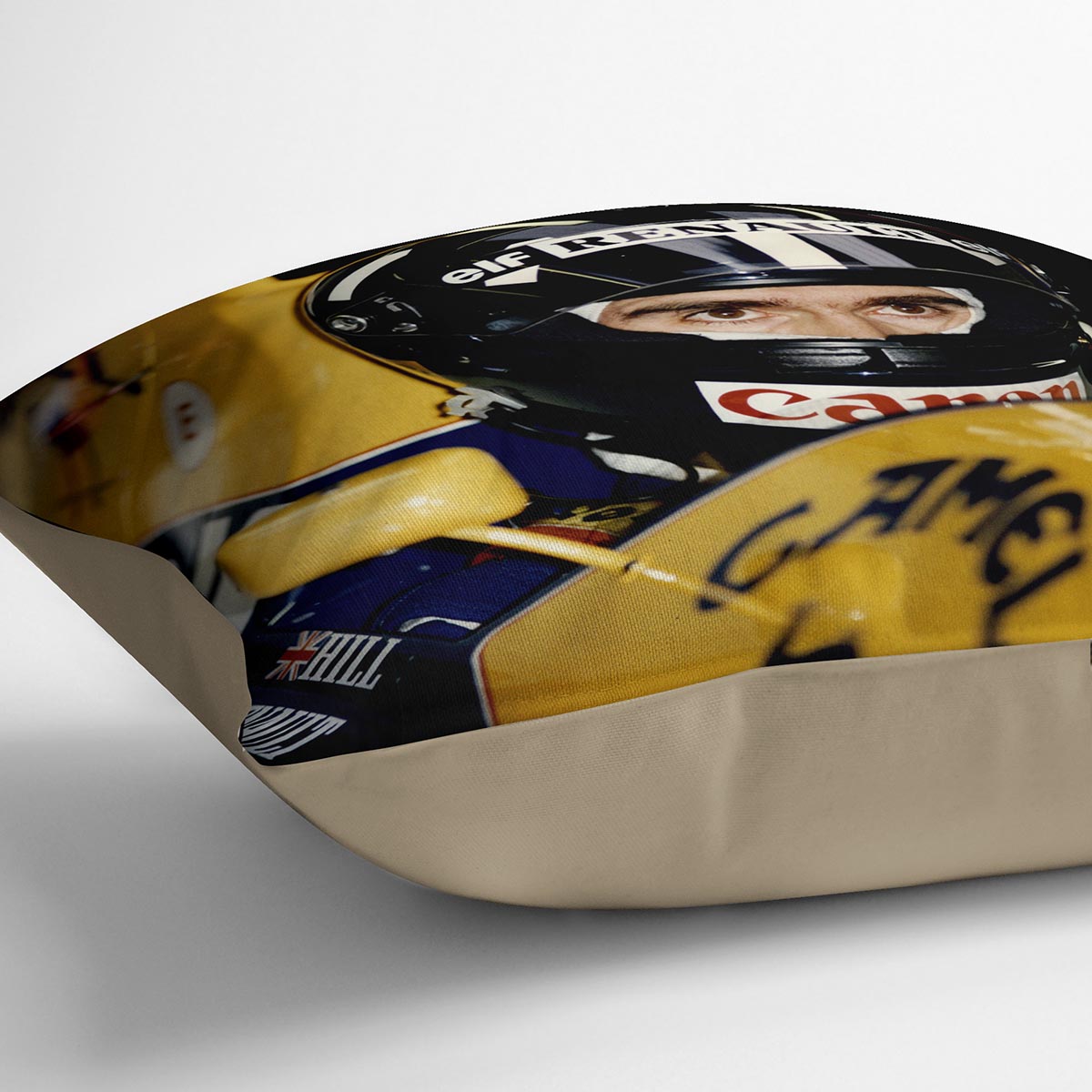 Damon Hill at Silverstone Cushion - Canvas Art Rocks - 2