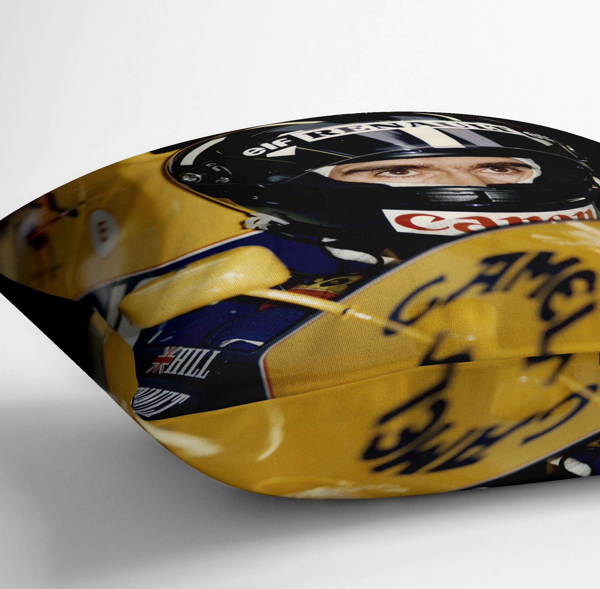 Damon Hill at Silverstone Cushion - Canvas Art Rocks - 3