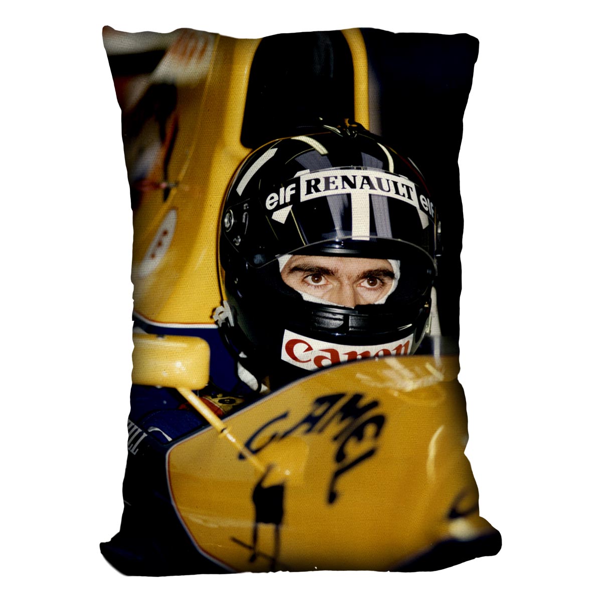 Damon Hill at Silverstone Cushion - Canvas Art Rocks - 4