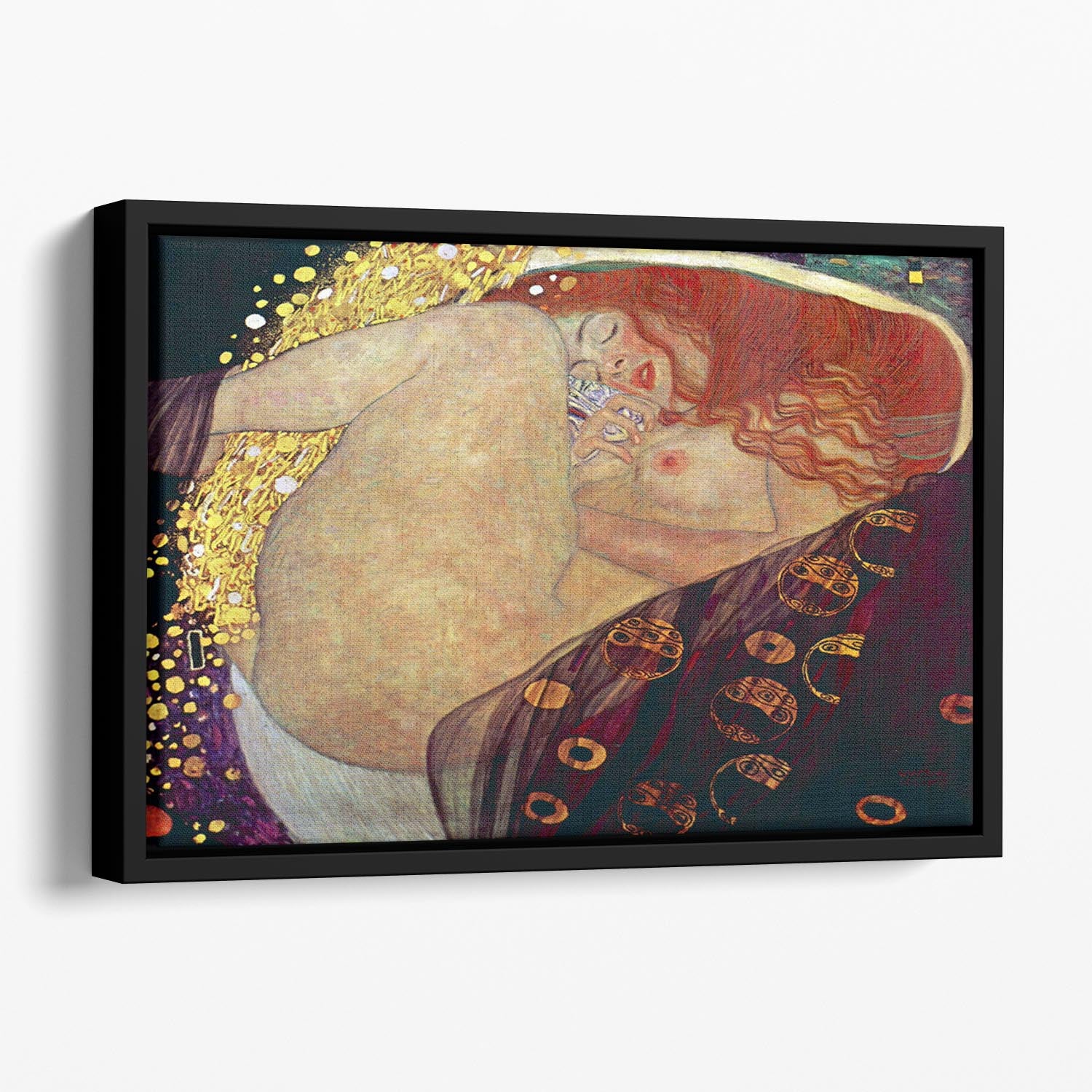 Danae by Klimt Floating Framed Canvas