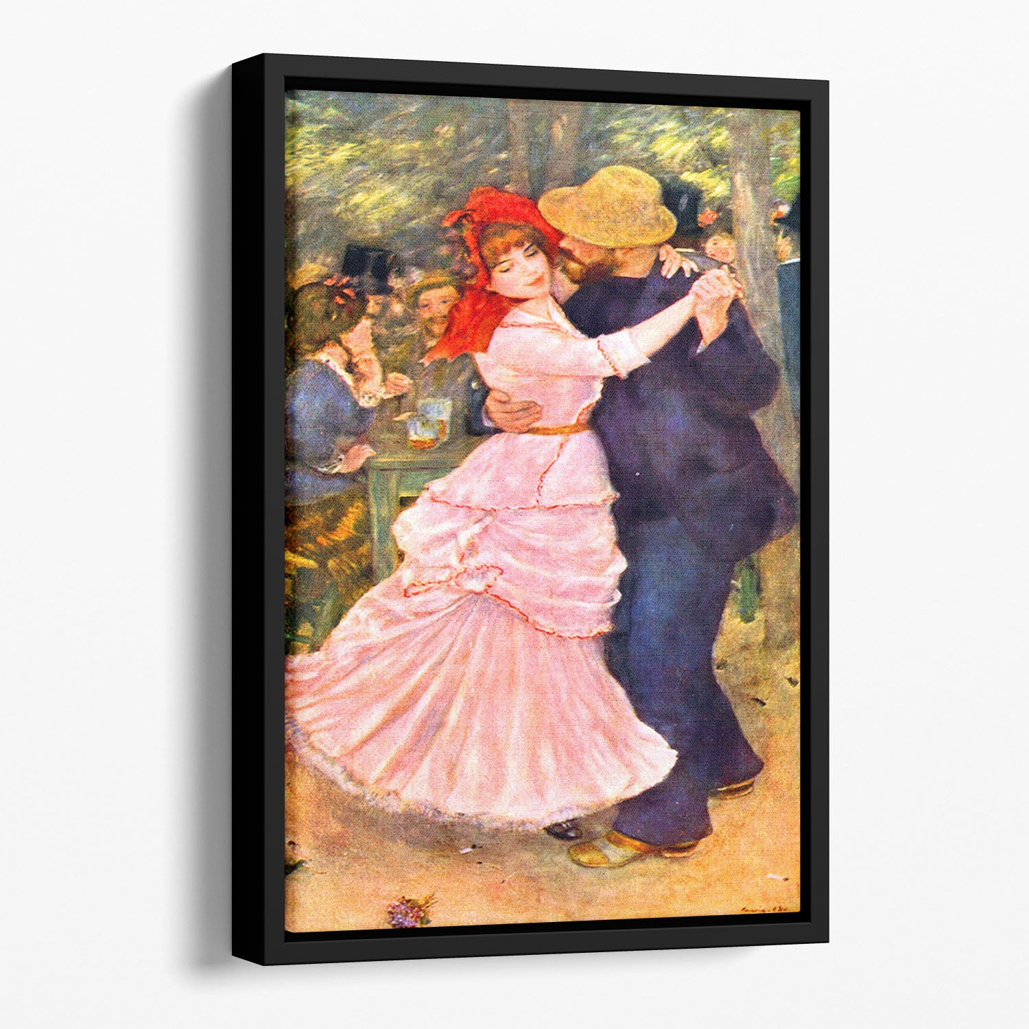 Dance in Bougival by Renoir Floating Framed Canvas