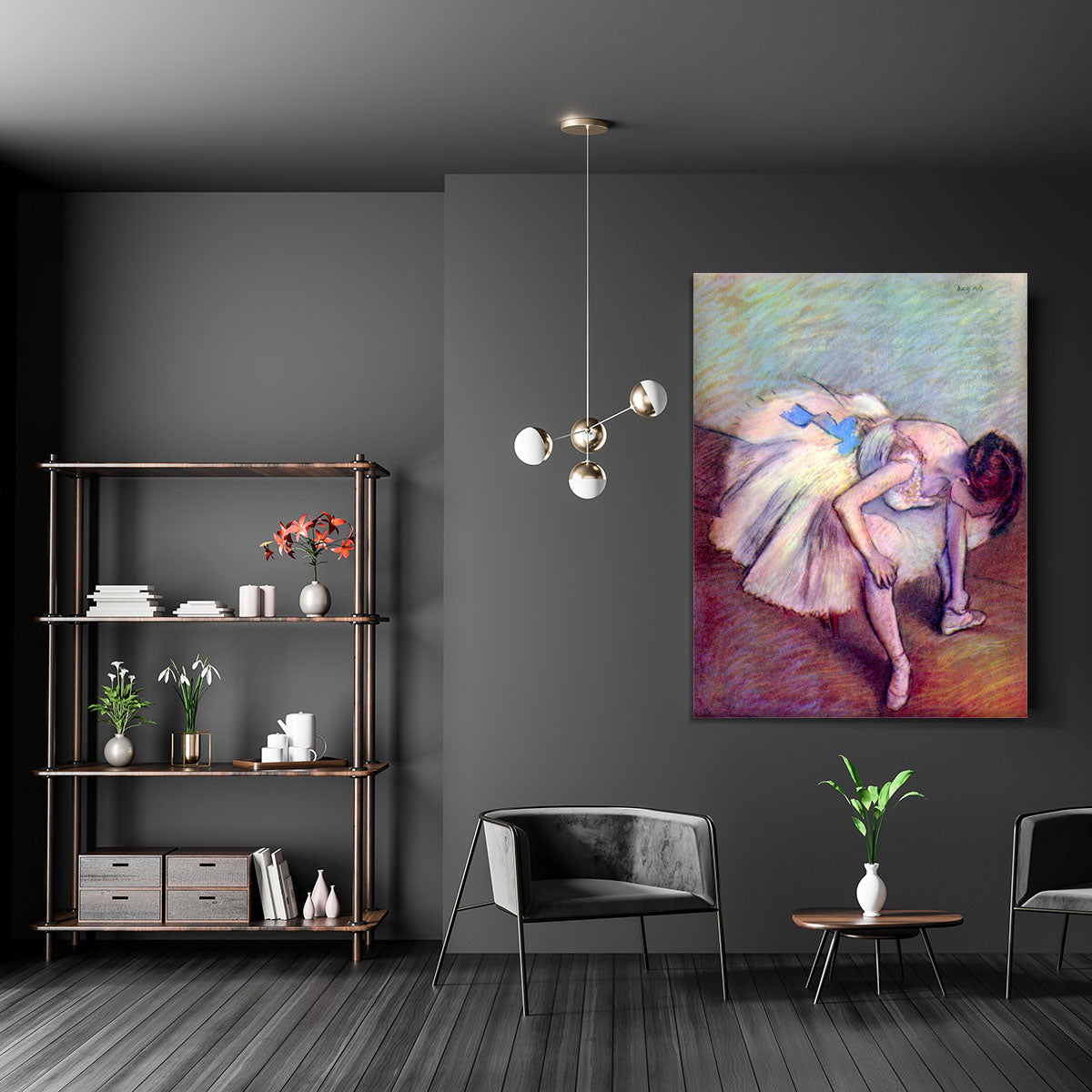 Dancer bent over by Degas Canvas Print or Poster - Canvas Art Rocks - 5