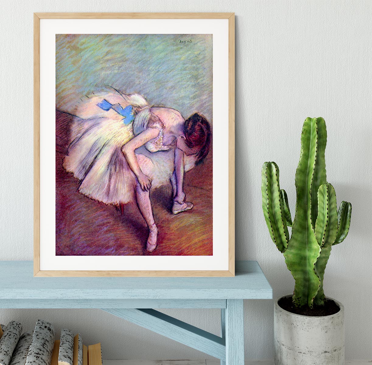 Dancer bent over by Degas Framed Print - Canvas Art Rocks - 3