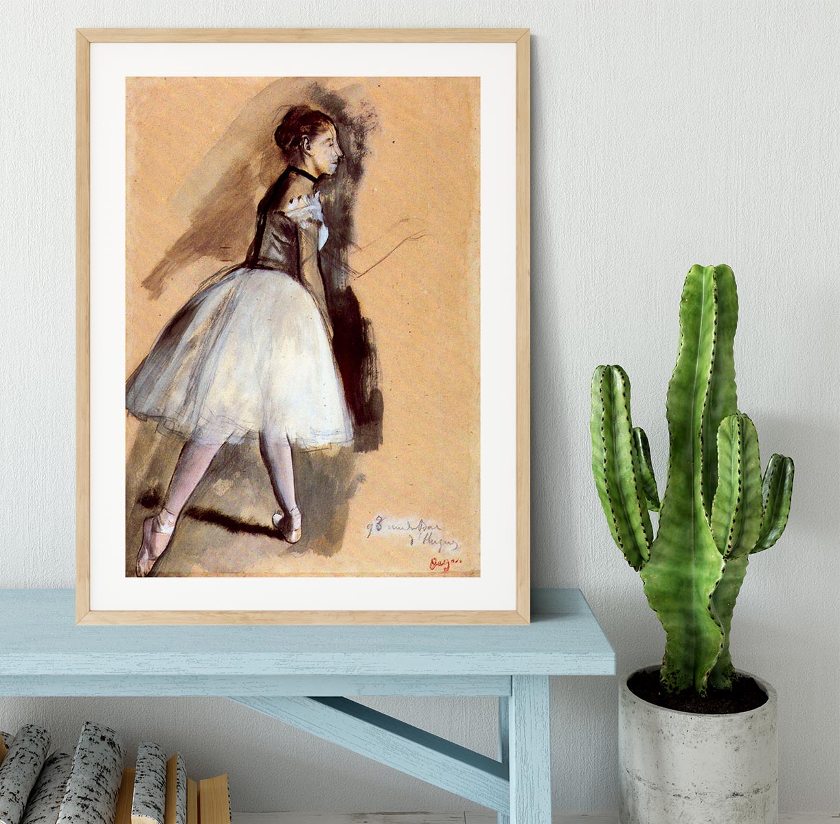 Dancer in step position 1 by Degas Framed Print - Canvas Art Rocks - 3
