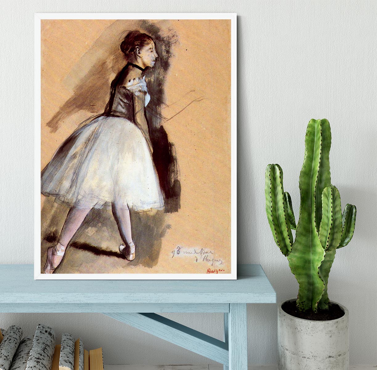 Dancer in step position 1 by Degas Framed Print - Canvas Art Rocks -6