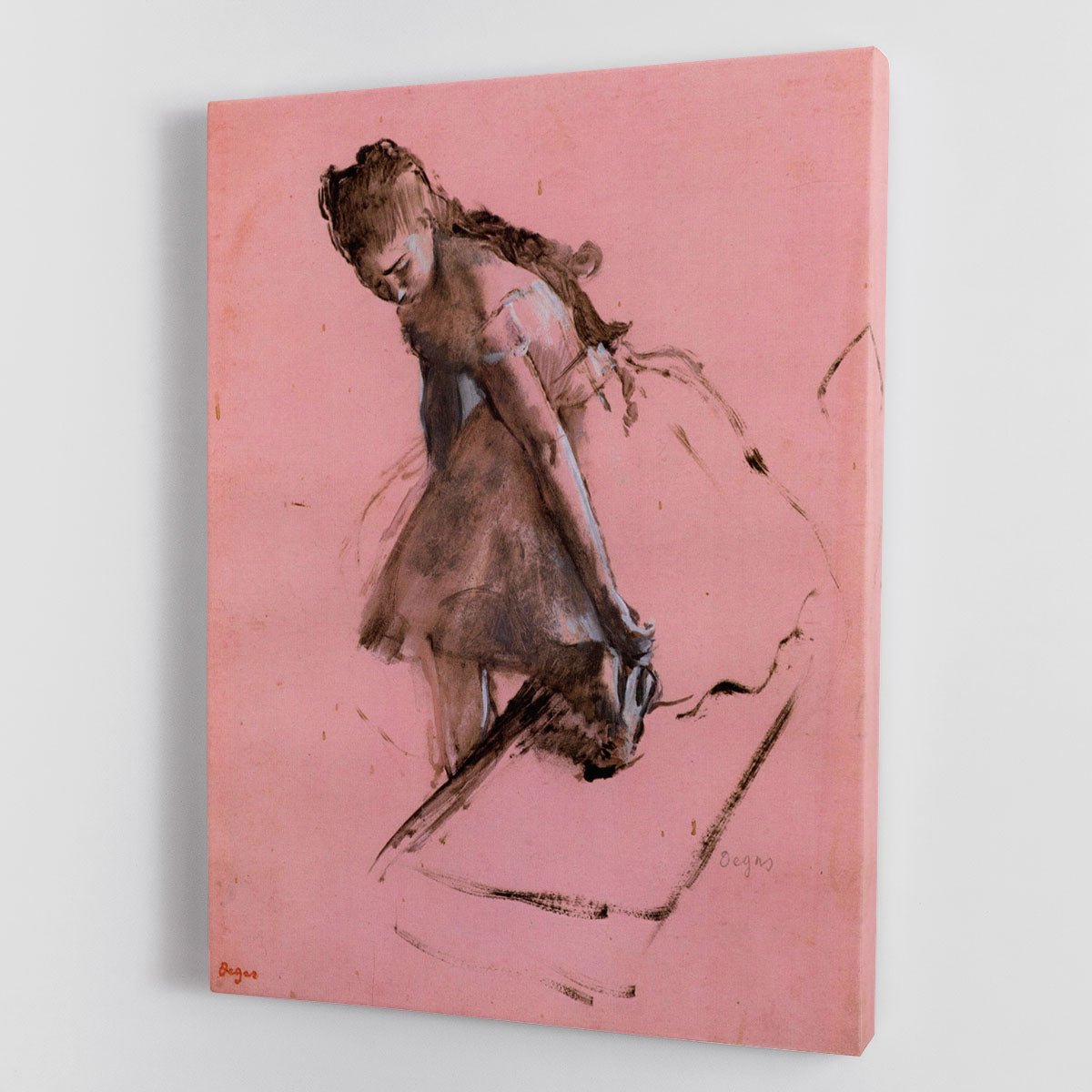 Dancer slipping on her shoe by Degas Canvas Print or Poster - Canvas Art Rocks - 1