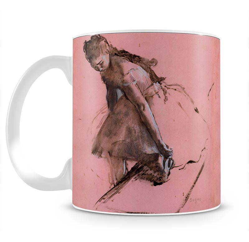 Dancer slipping on her shoe by Degas Mug - Canvas Art Rocks - 1